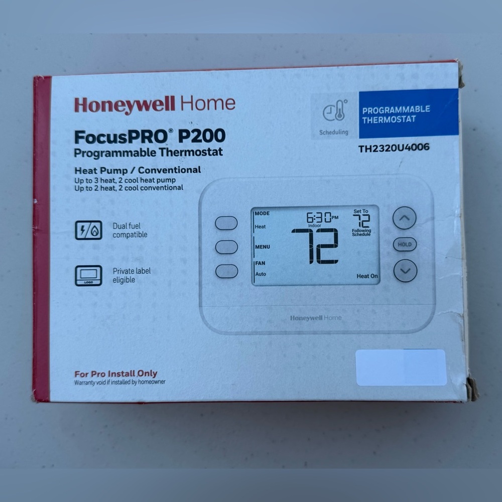Honeywell FocusPRO P200 Programmable Thermostat